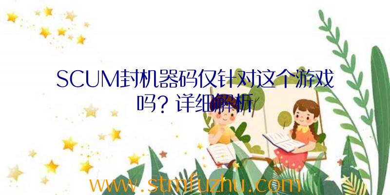 SCUM封机器码仅针对这个游戏吗？详细解析