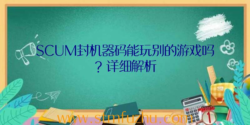 SCUM封机器码能玩别的游戏吗？详细解析