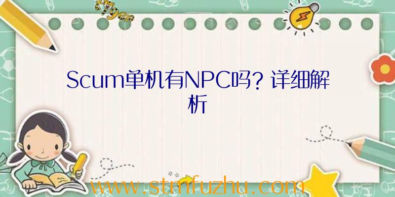 Scum单机有NPC吗？详细解析